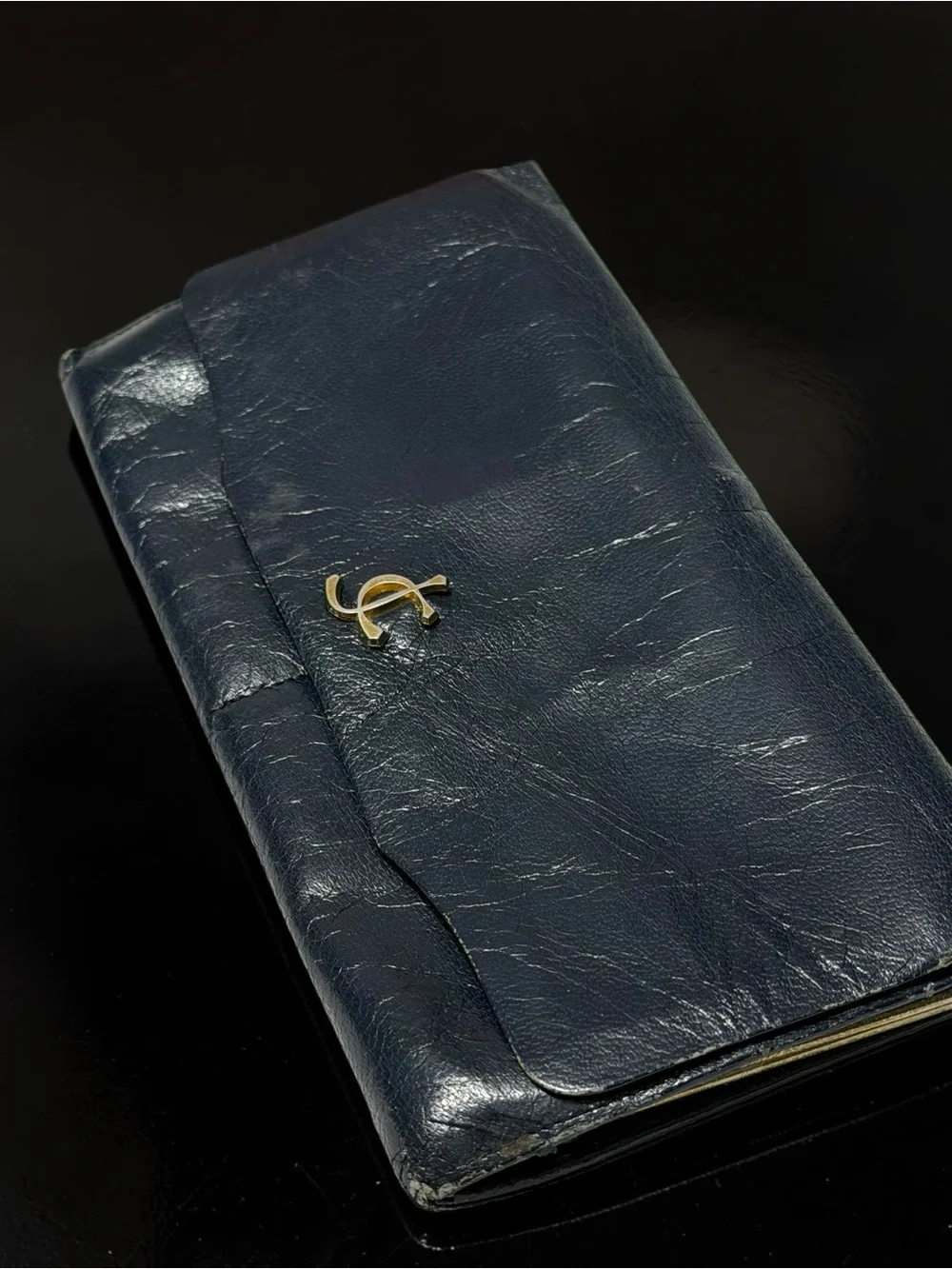 Charles Jourdan Black Leather Wallet Vintage French Designer Quiet Luxury